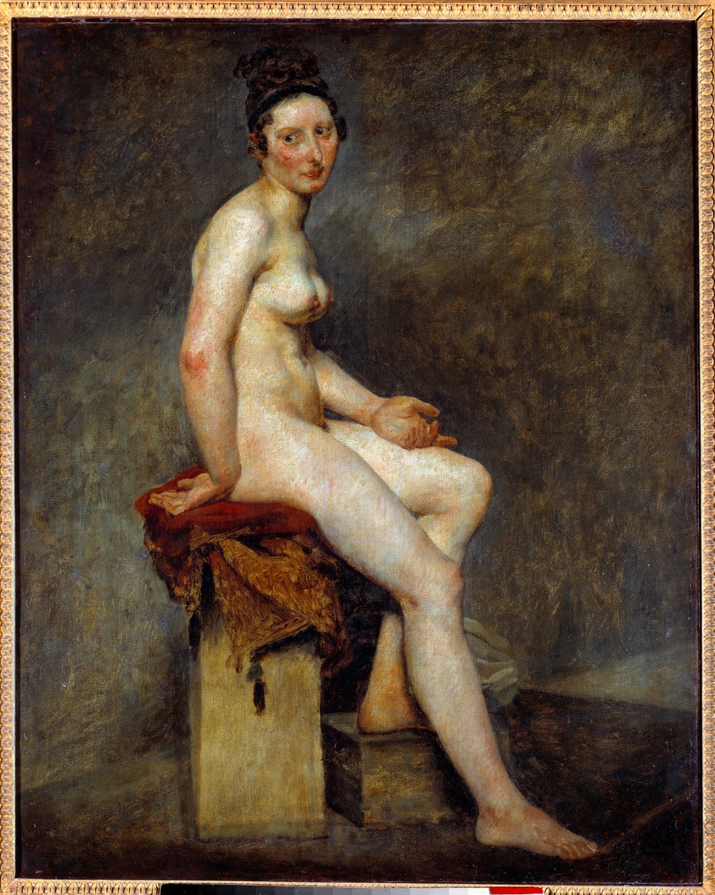 Desnudo sentado dice Miss Rose de Ferdinand Victor Eugene Delacroix
