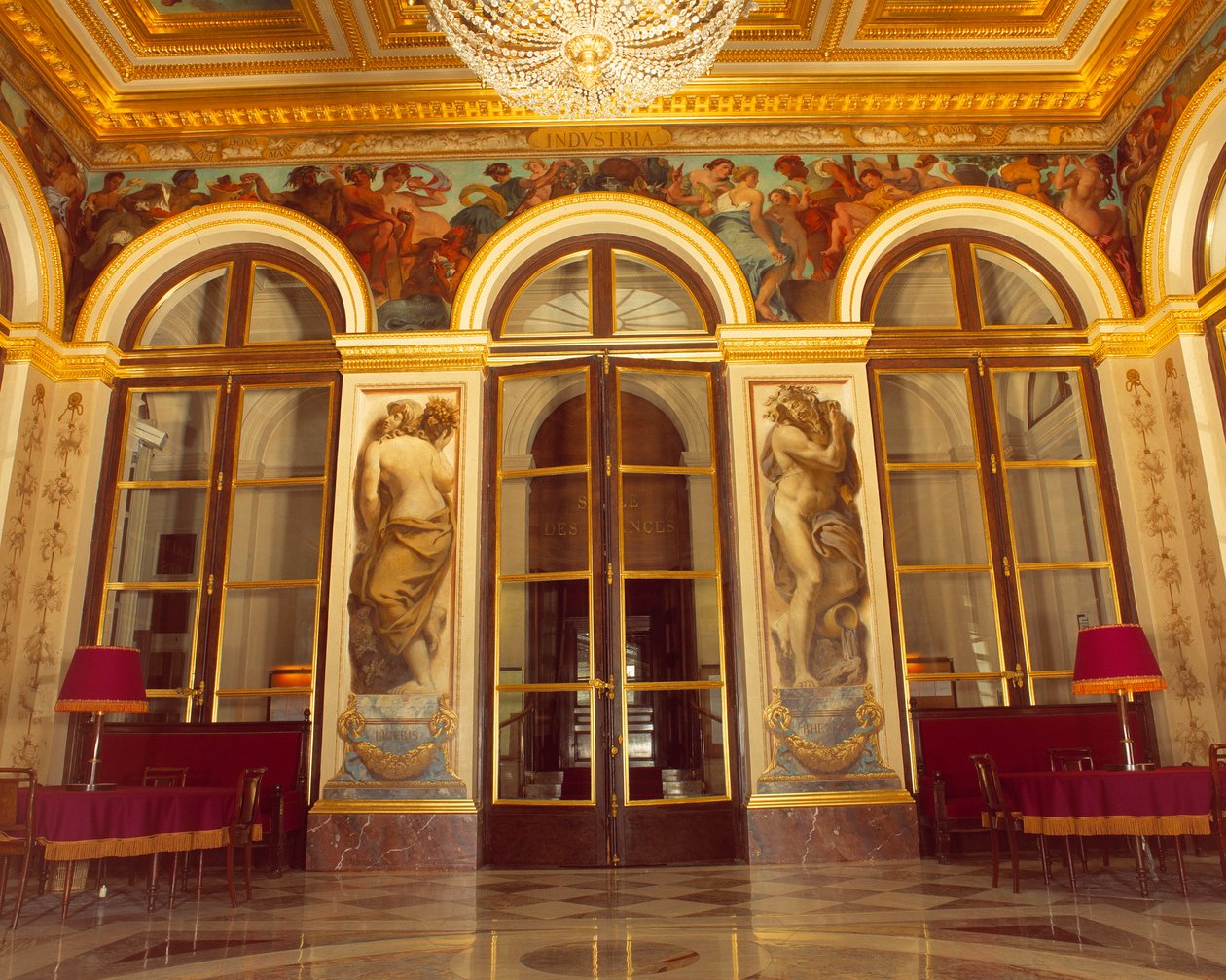 Pared norte del salón del rey decorada por Eugène Delacroix (1798-1863) de Ferdinand Victor Eugene Delacroix