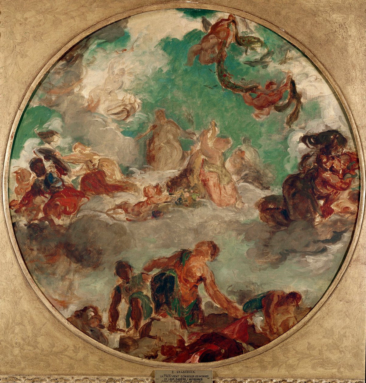 La paz vino a consolar a los hombres y traer de vuelta la abundancia Pintura de Eugène Delacroix (1798-1863) 1849-1854 París, Museo Carnavalet de Ferdinand Victor Eugene Delacroix