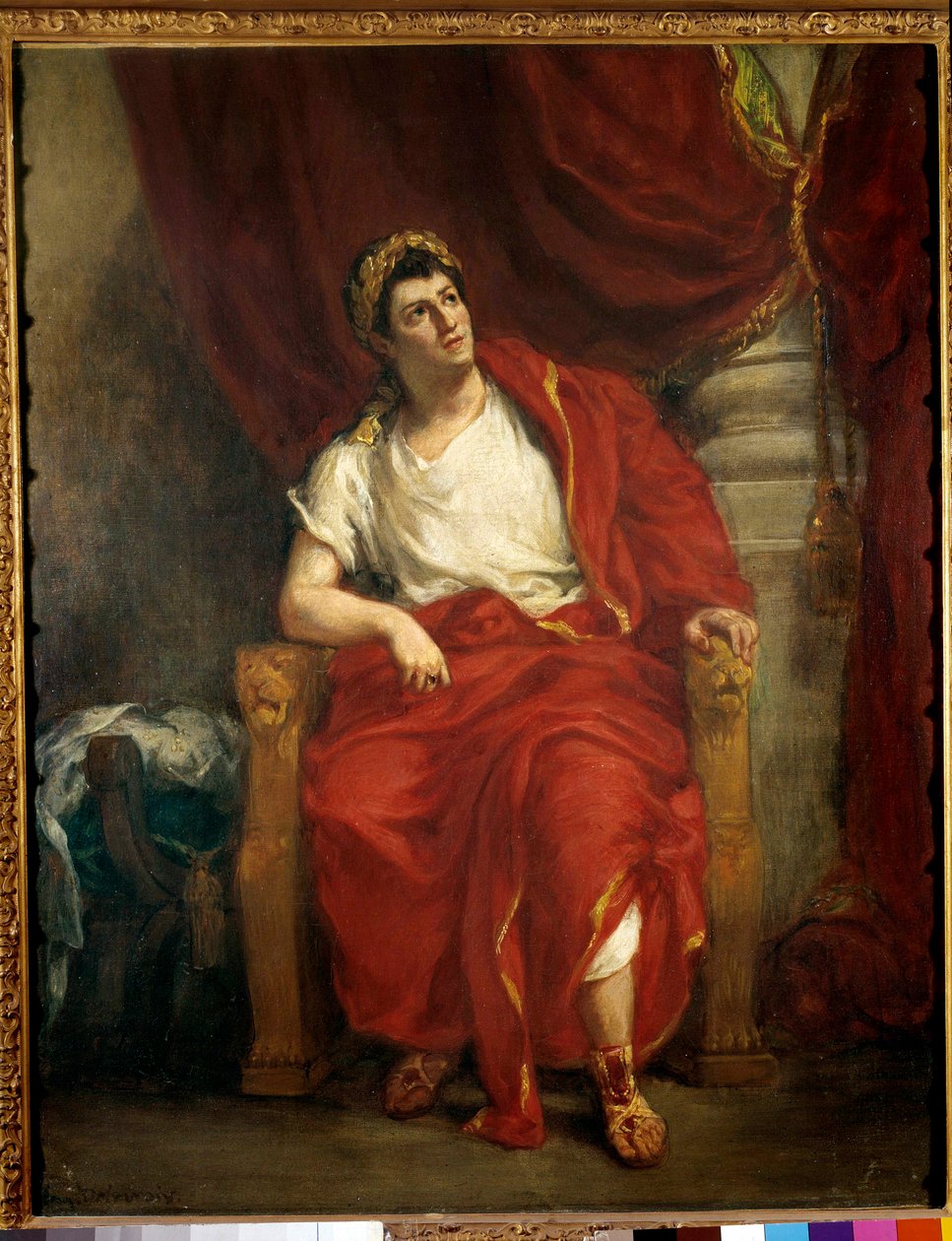 Retrato del comediante François-Joseph Talma interpretando a Nerón en la obra 