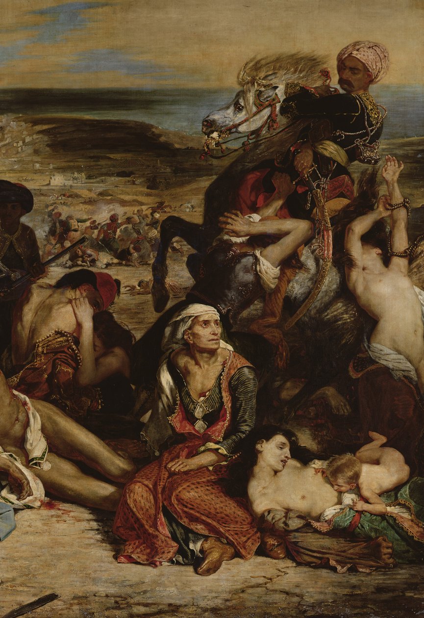 Escenas de la masacre de Quíos (detalle) de Ferdinand Victor Eugene Delacroix