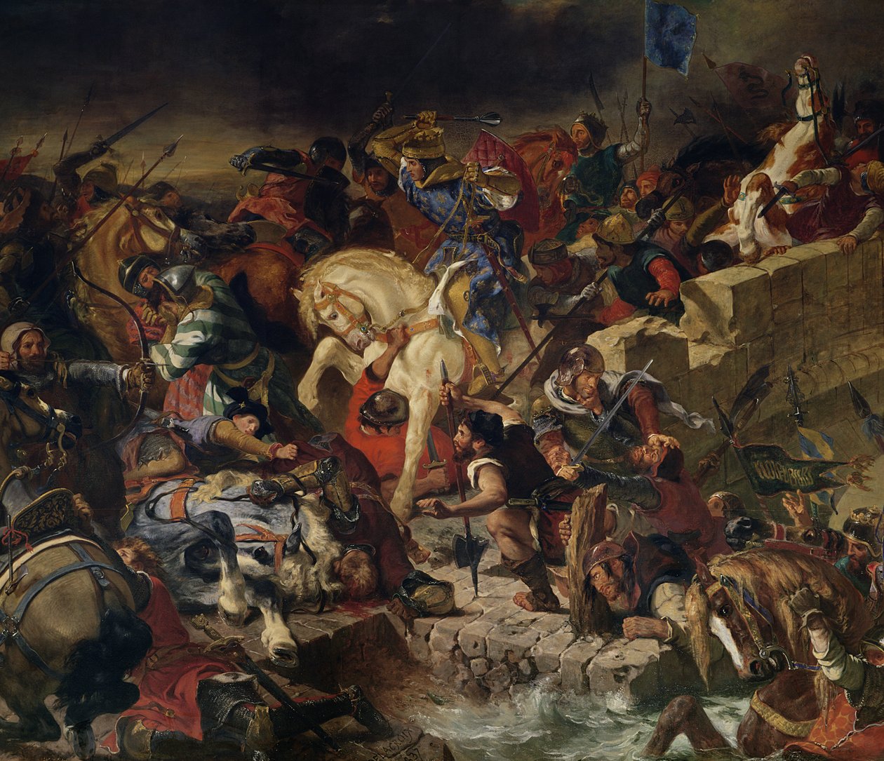 La batalla de Taillebourg, 21 de julio de 1242 de Ferdinand Victor Eugene Delacroix