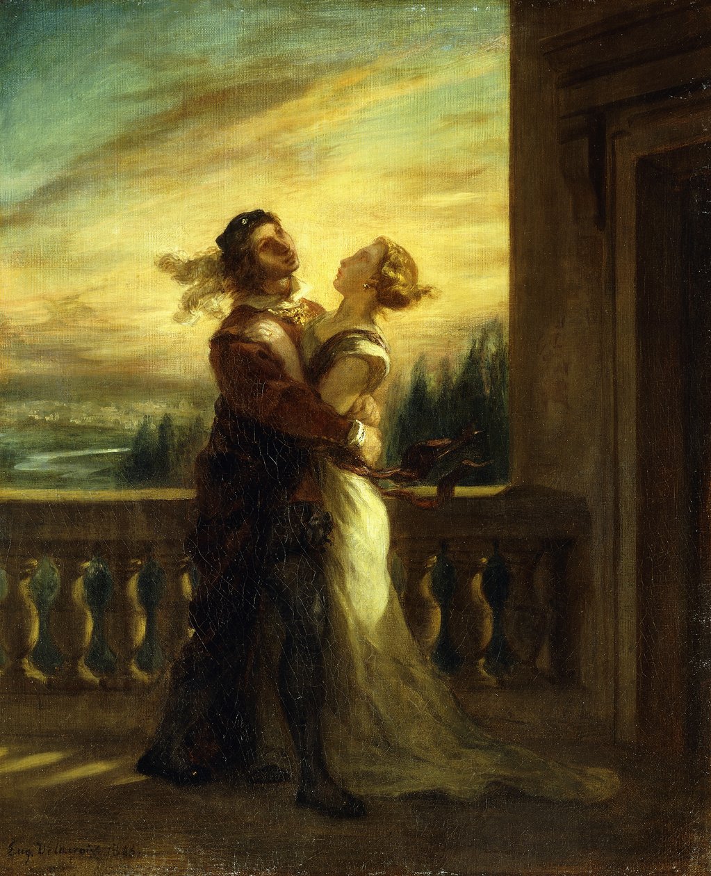 La despedida de Romeo y Julieta; Les Adieux de Romeo et Juliette, 1845 de Ferdinand Victor Eugene Delacroix