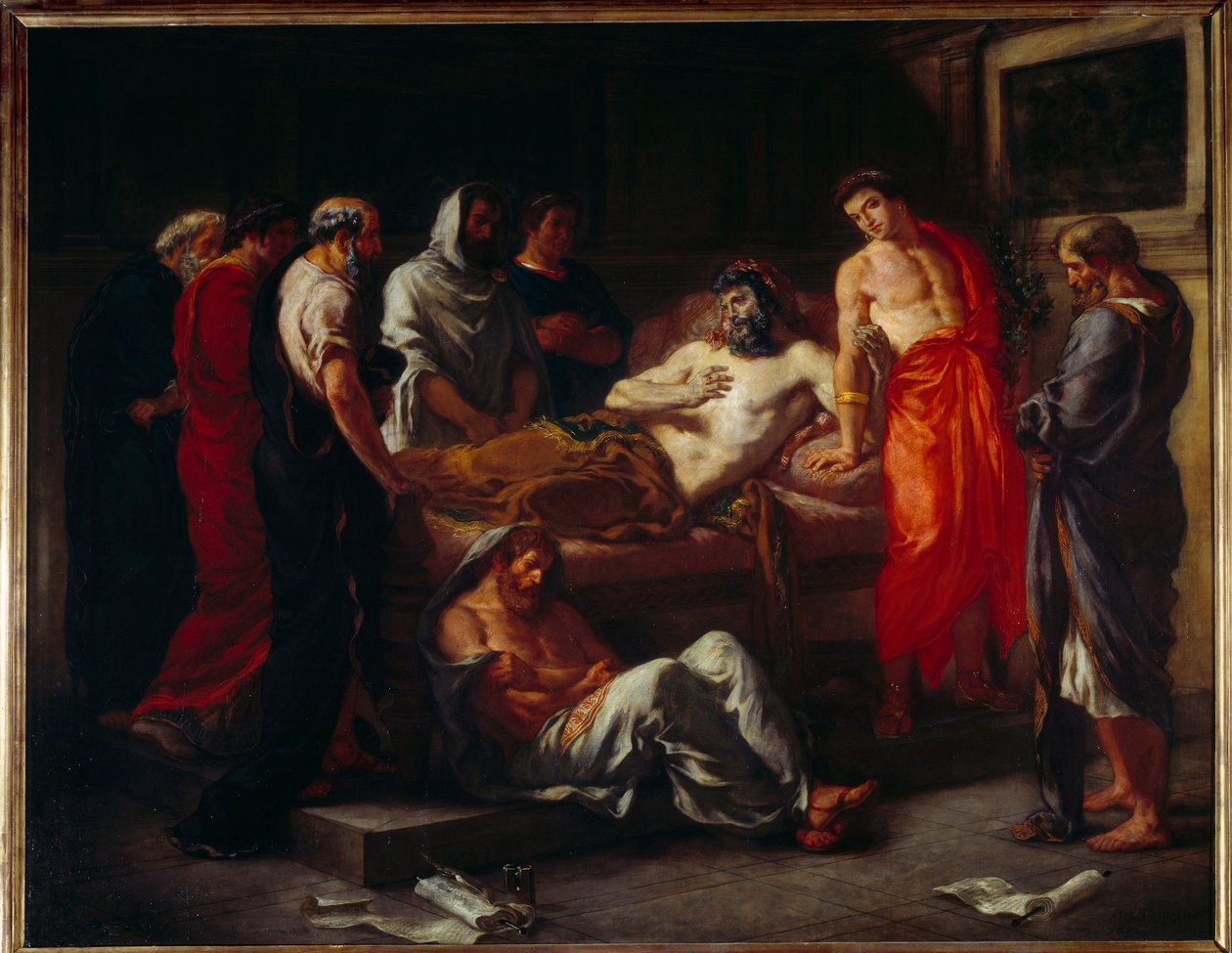 La muerte de Marco Aurelio (121-180) de Ferdinand Victor Eugene Delacroix