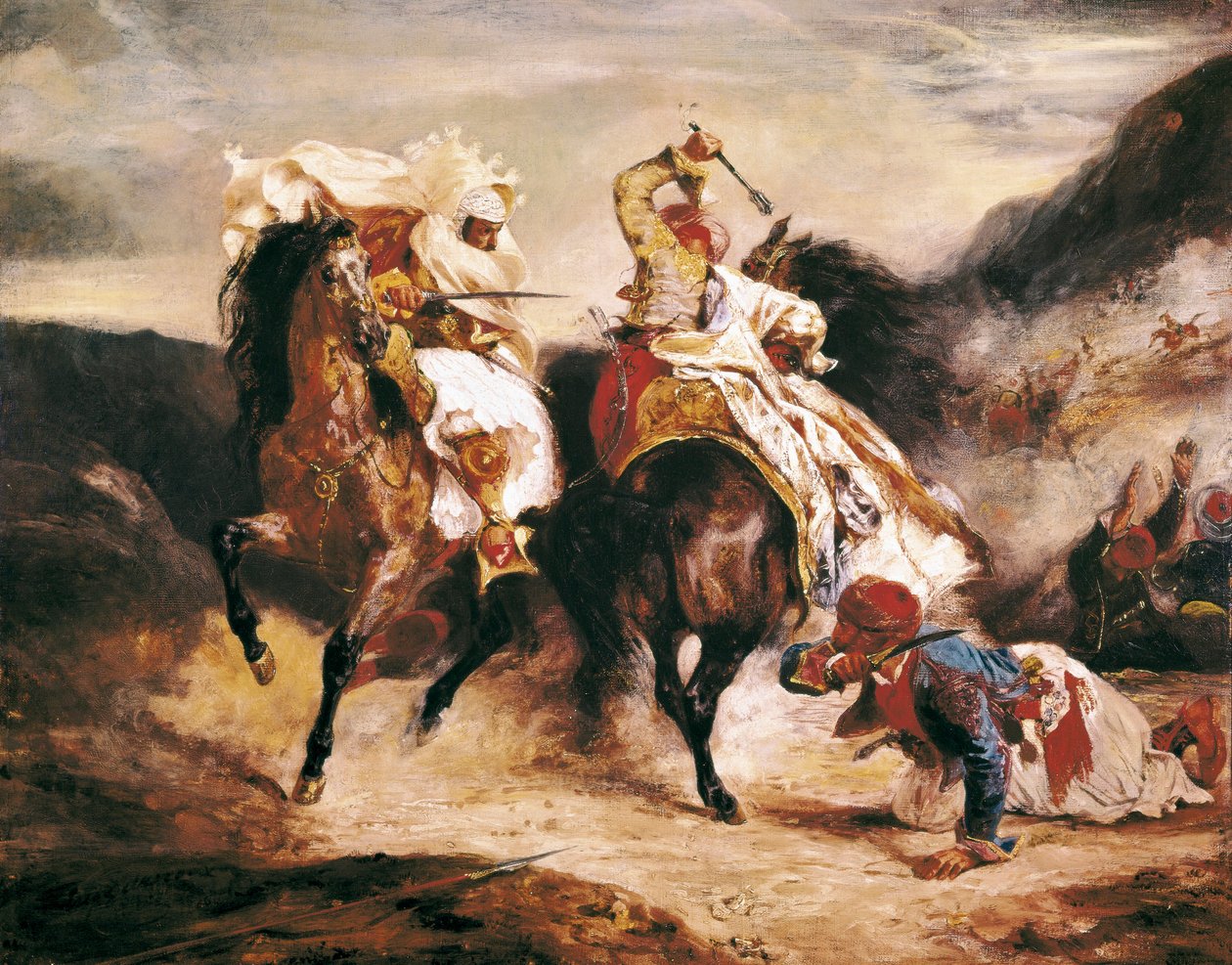 La lucha de Giaour y Pasha. Inspirado en el poema 