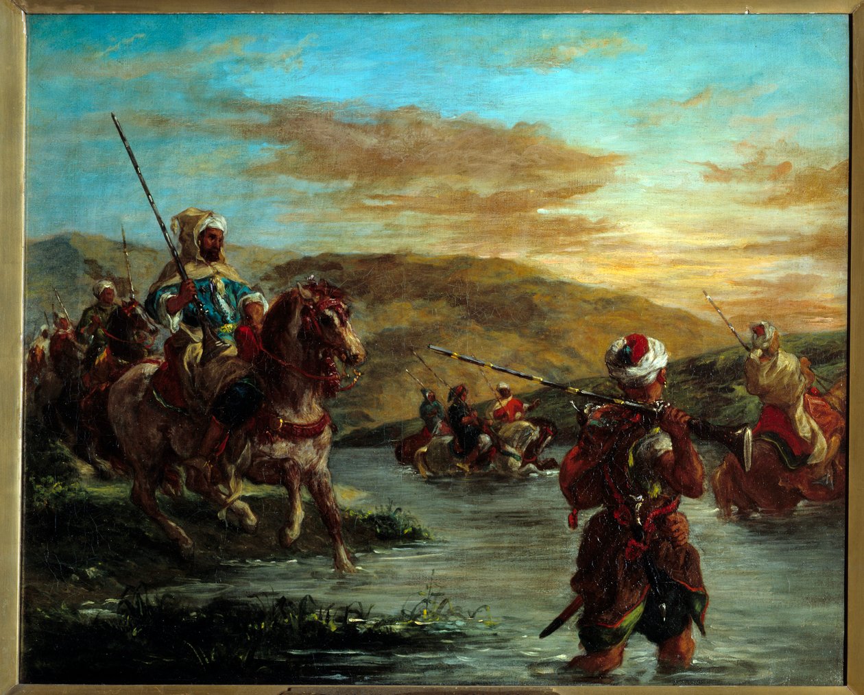 El paso de un gue en Marruecos de Ferdinand Victor Eugene Delacroix