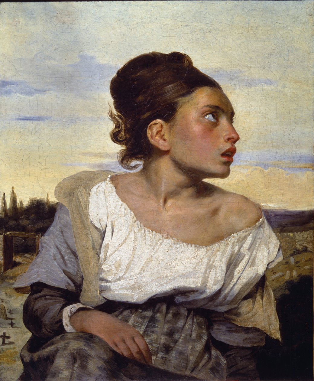 Joven huérfano en el cementerio de Ferdinand Victor Eugene Delacroix