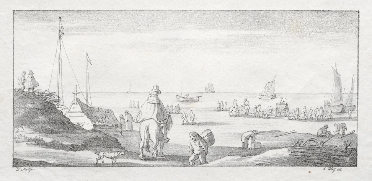 A lo largo de una costa holandesa, 1811-1816 de Ferdinand the Elder Piloty