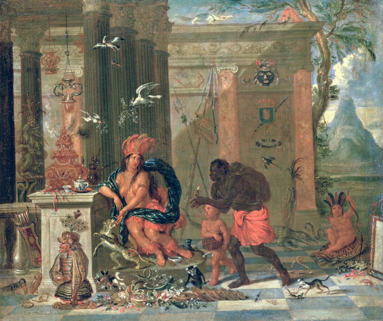 Alegoría de América, 1691 de Ferdinand van Kessel