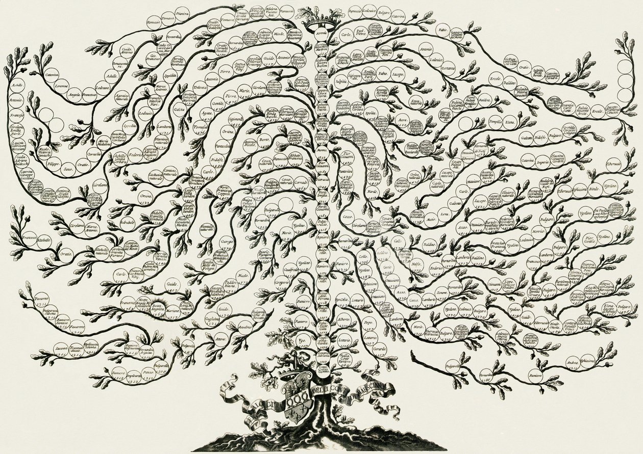 Árbol genealógico marsciano ughelli de Ferdinando Ughelli