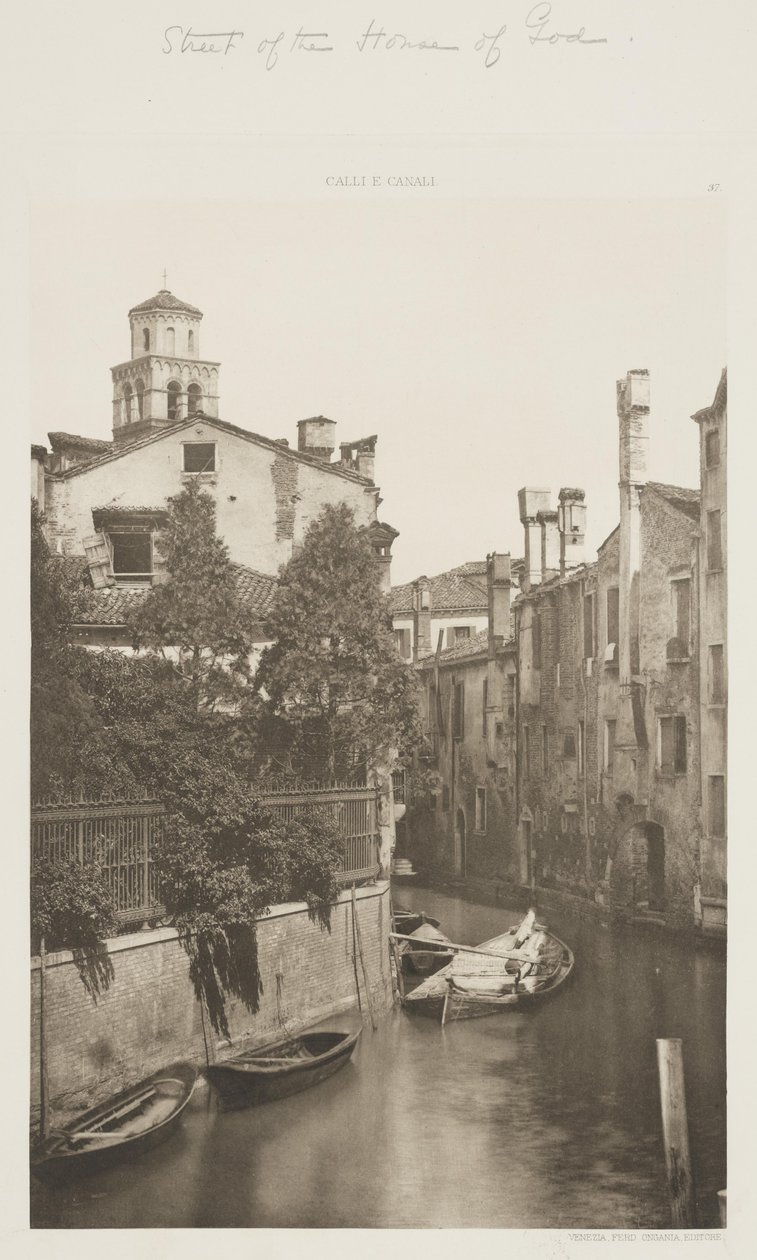Calle de la Casa de Dios de Ferdinando Ongania