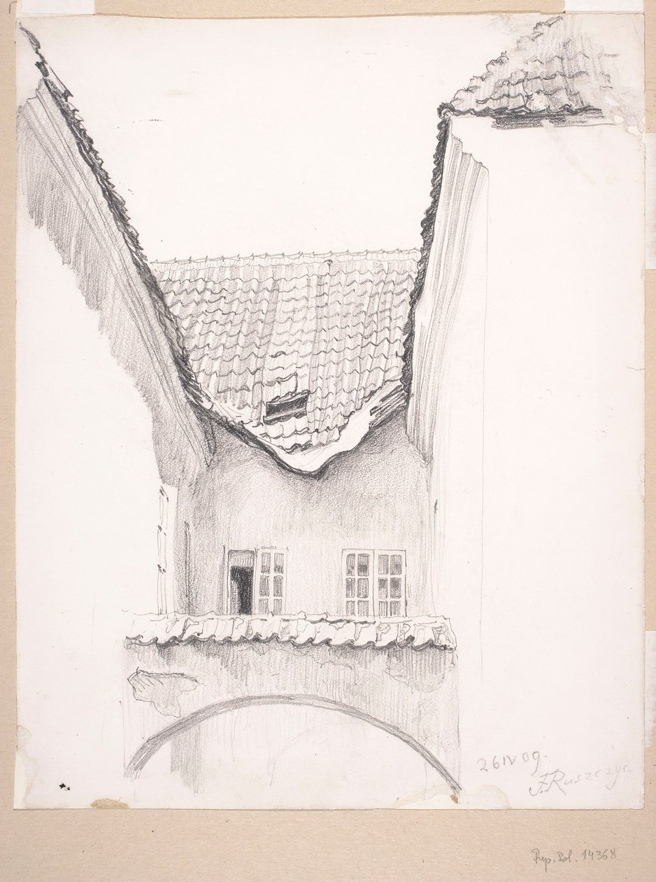 Una parte del patio en Vilna de Ferdynand Ruszczyc