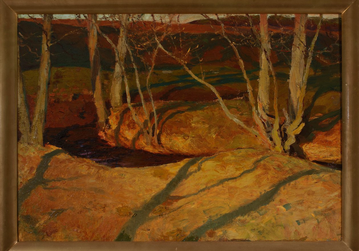Paisaje otoñal al atardecer de Ferdynand Ruszczyc