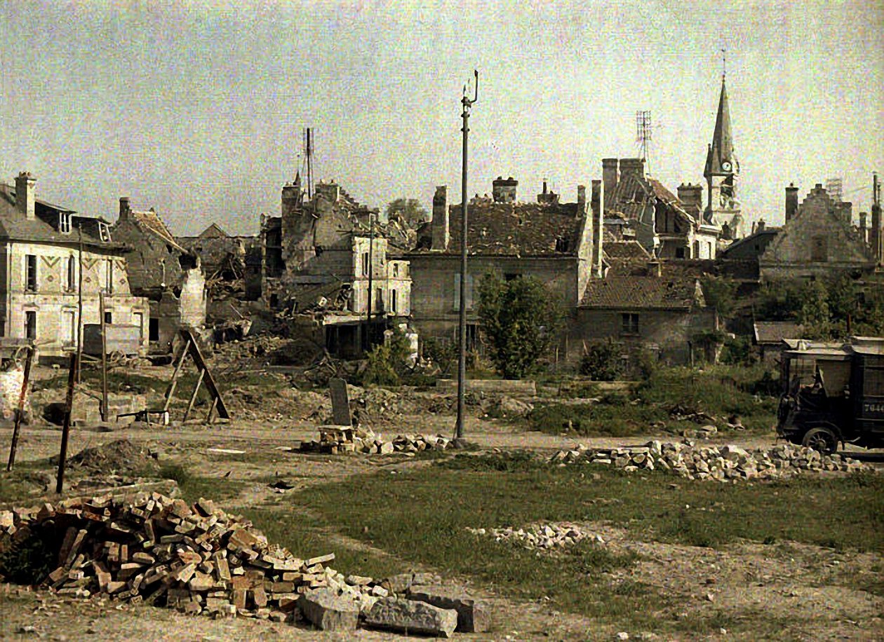 Panorama de Saint-Waast, Soissons, Aisne, Francia, 1917 de Fernand Cuville