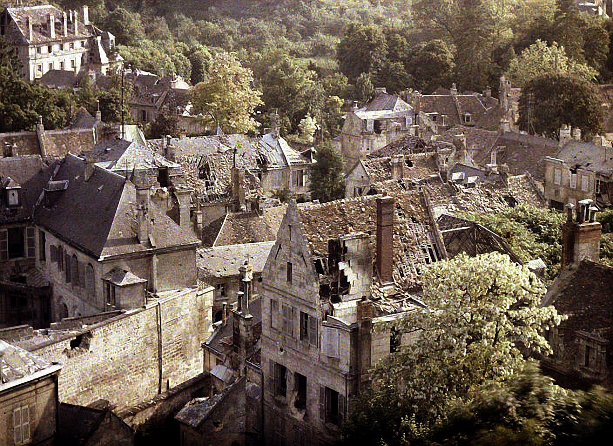 Vista de Soissons, Aisne, Francia, 1917 de Fernand Cuville