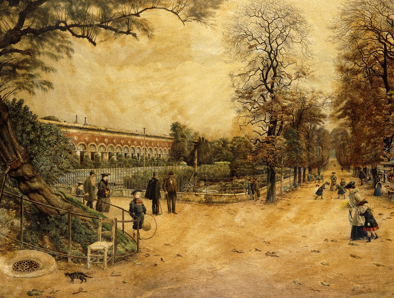 Los jardines de Luxemburgo, París, 1904 de Fernand Auguste Besnier