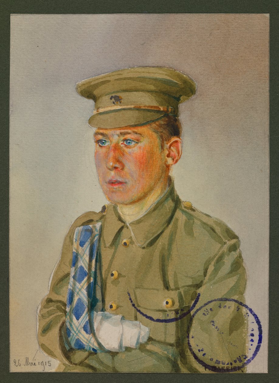 Georges Haskell , soldado británico en el Royal Scott Brighton, Gustrow de Fernand Barbier