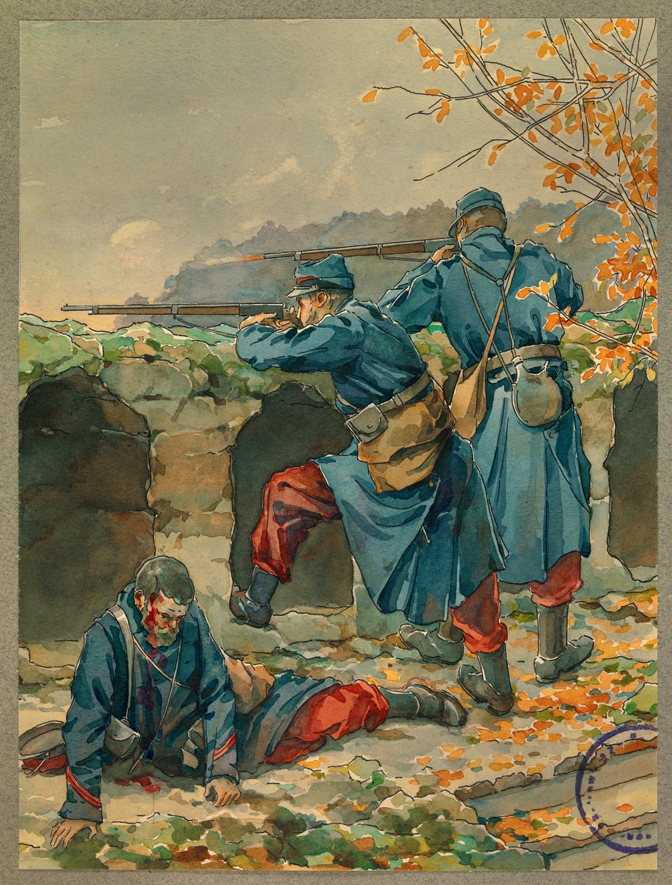Mañana de la batalla de Vailly, muerte del cabo Marge de Fernand Barbier