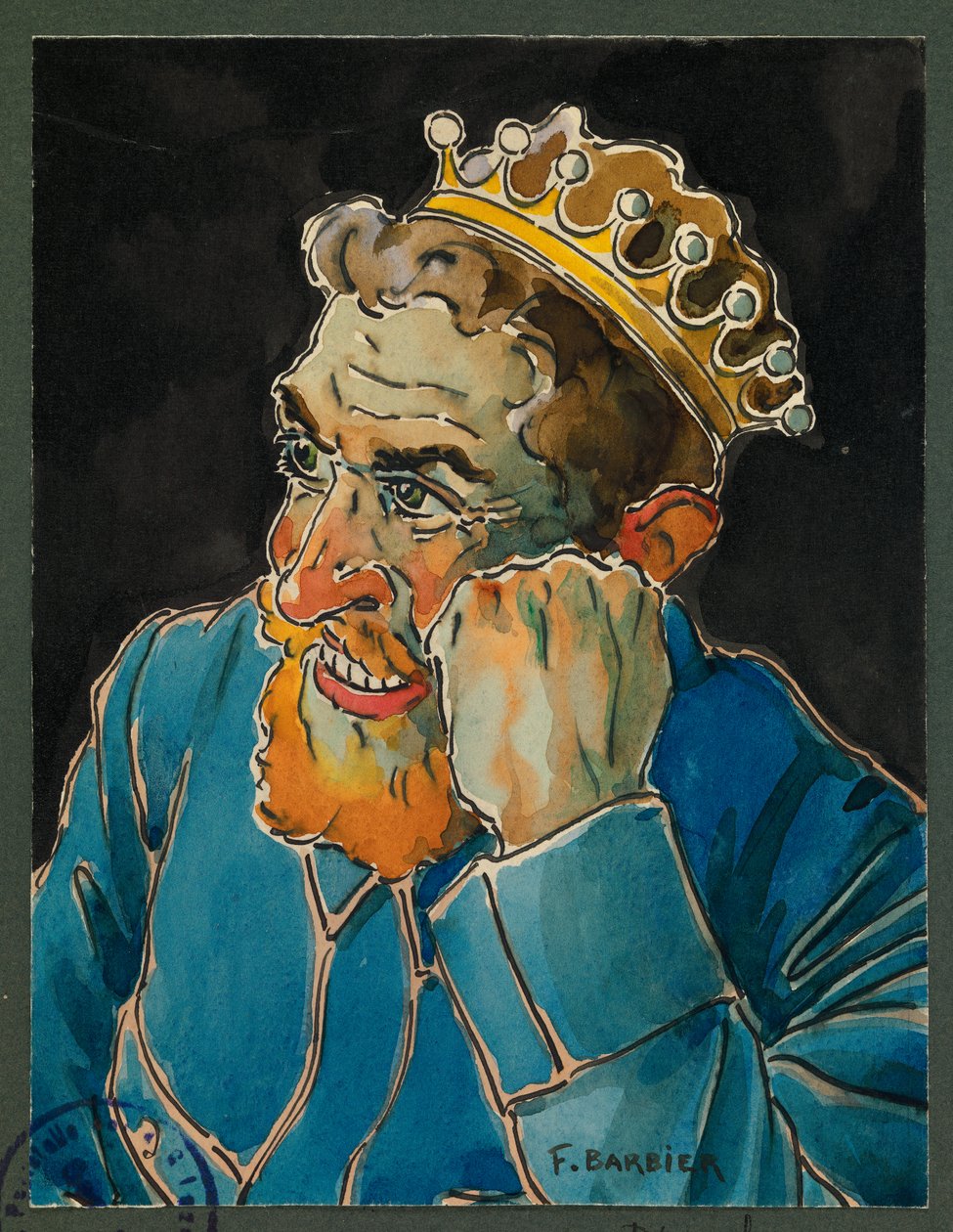 Retrato de Delatroche, cocinero de campamento, Gustrow de Fernand Barbier