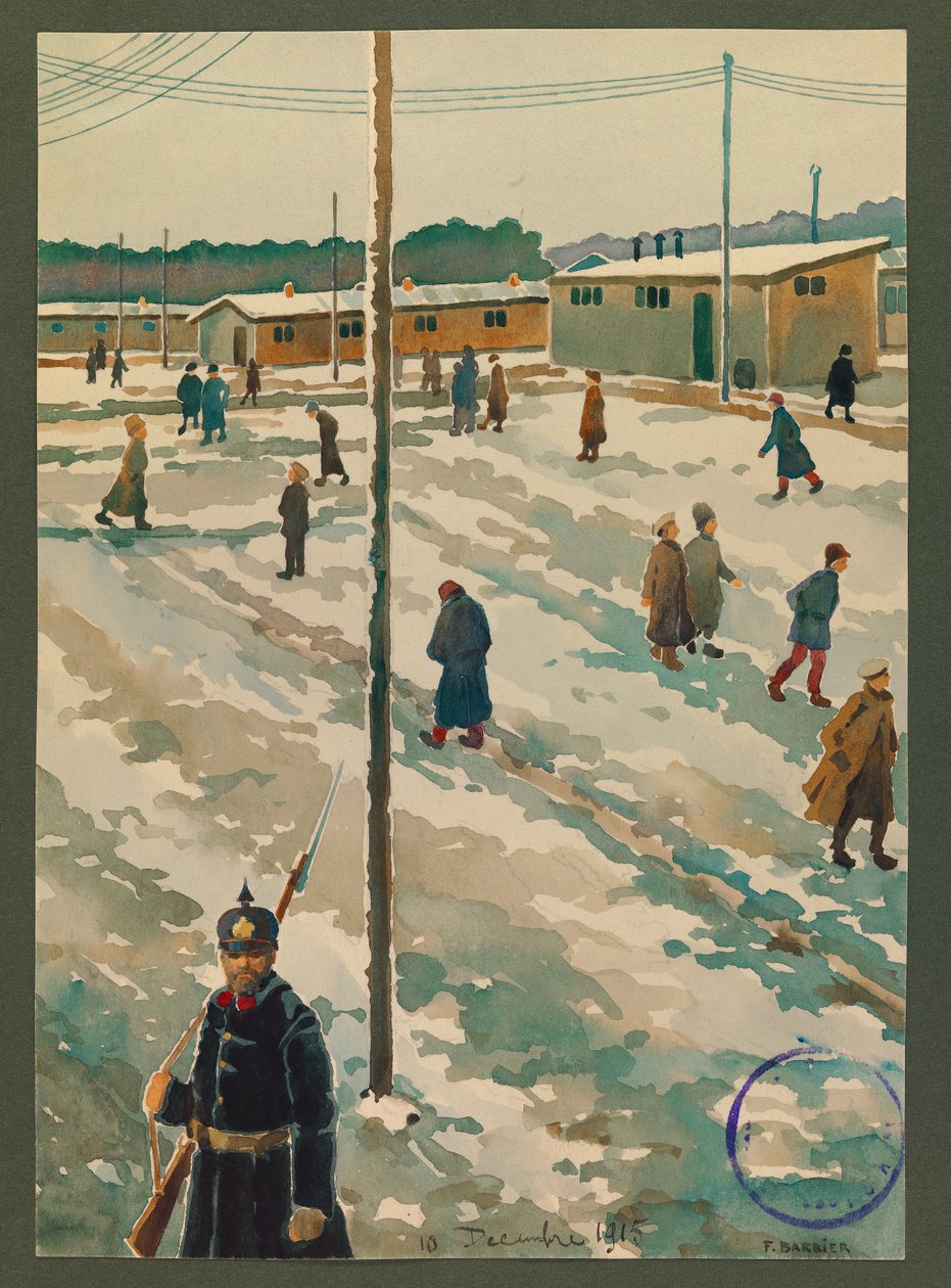 Vista del campo de prisioneros de Gustrow de Fernand Barbier