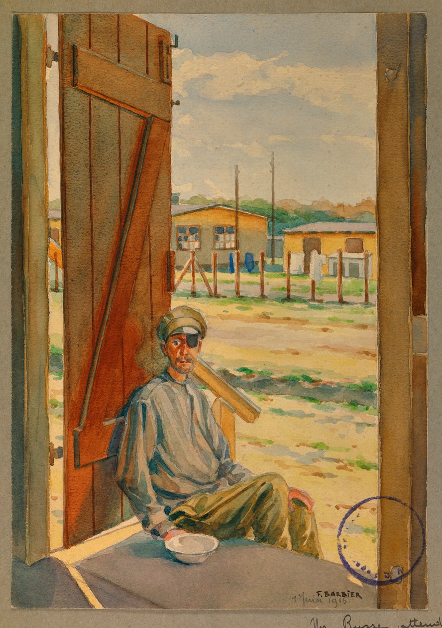 retrato de un prisionero ruso, Gustrow de Fernand Barbier