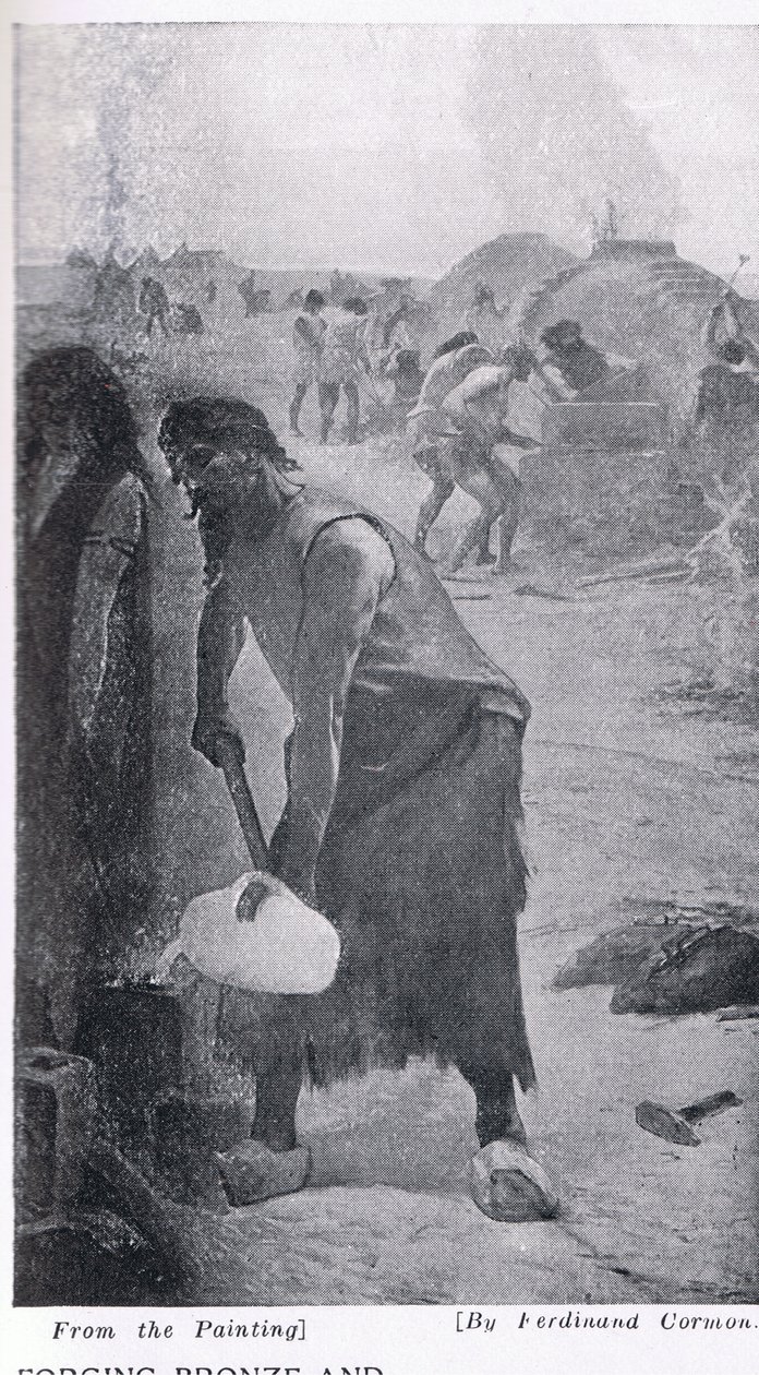 Forjando bronce y hierro, ilustración de 