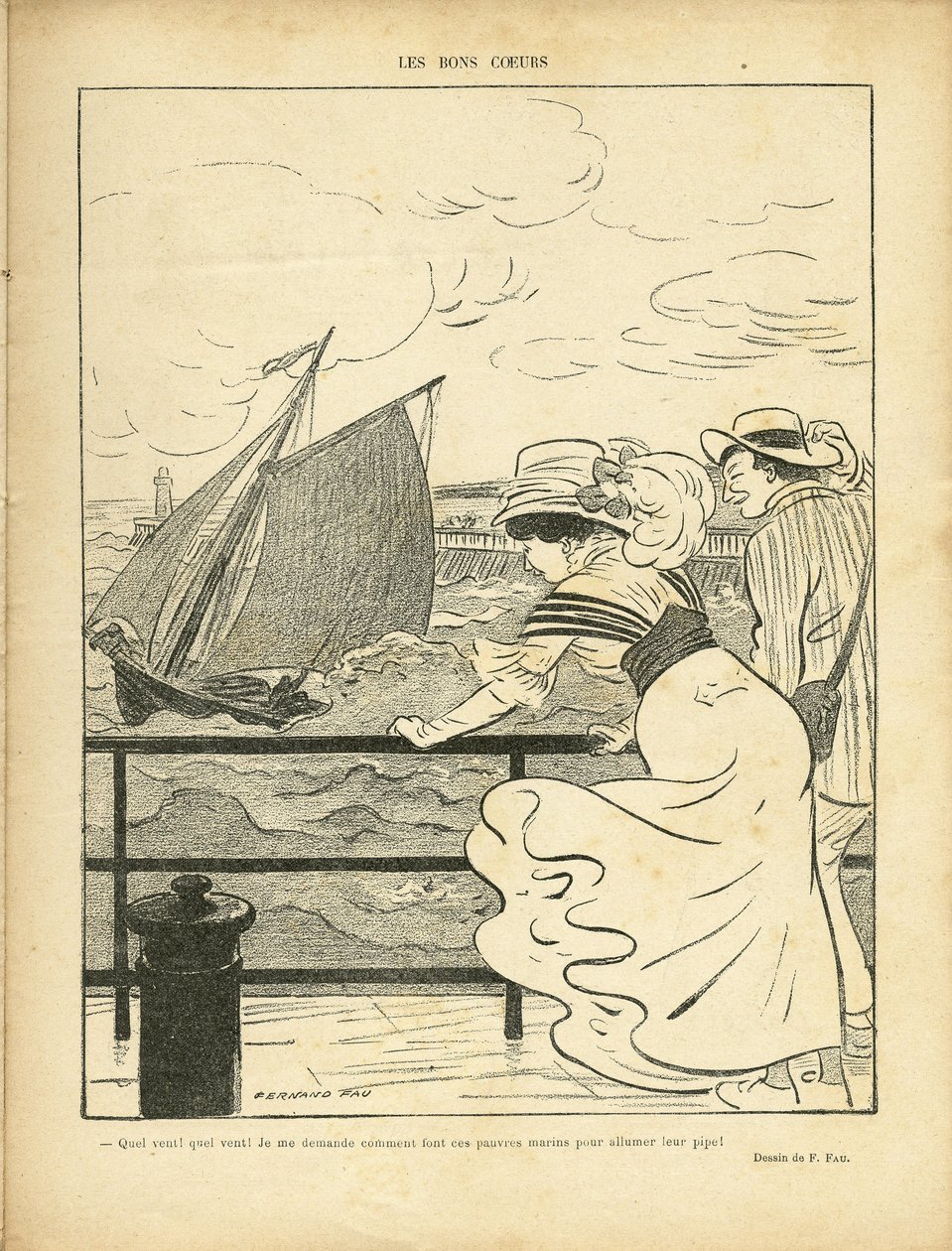 Ilustración de Fernand Fau (1858-1919) en Le Rire de Fernand Fau