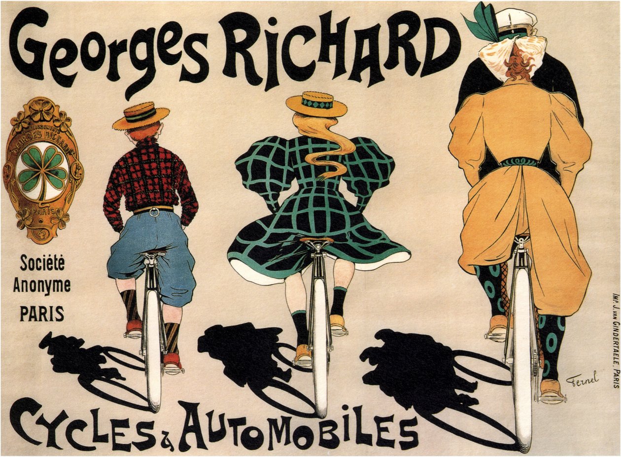 Ciclos y coches Georges Richard, 1896 de Fernand Fernel