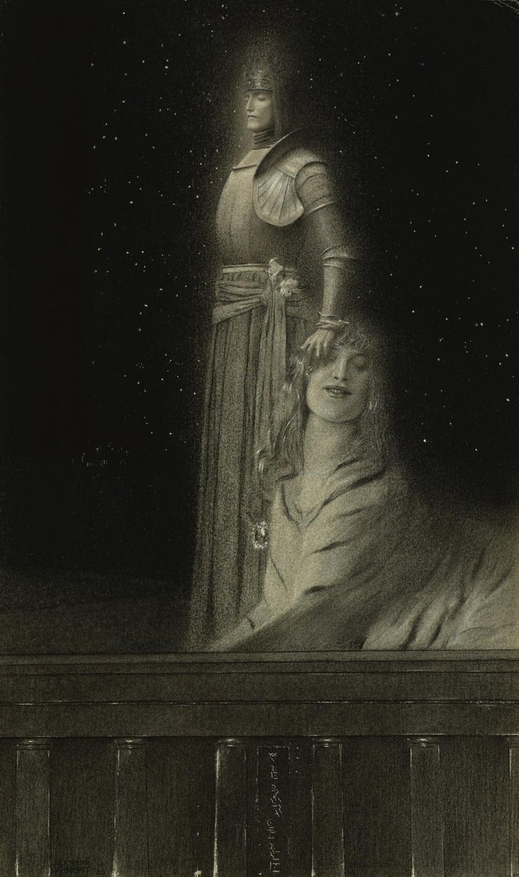 Con Verhaeren: Un ángel de Fernand Khnopff