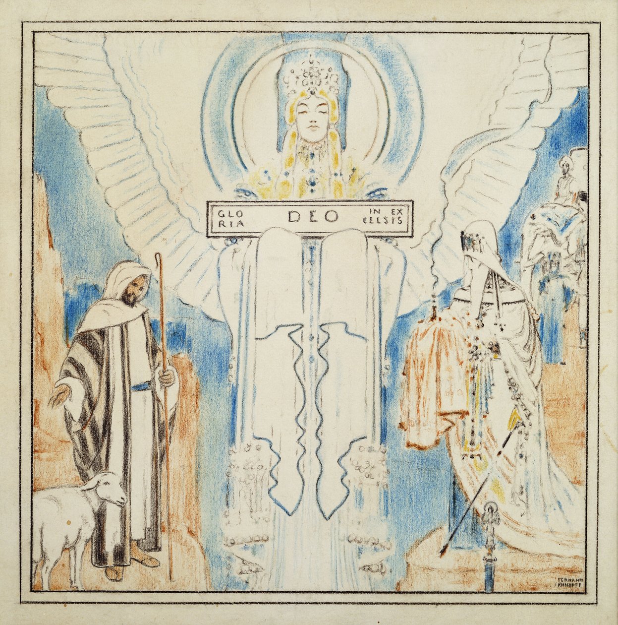 Ángel de Navidad de Fernand Khnopff