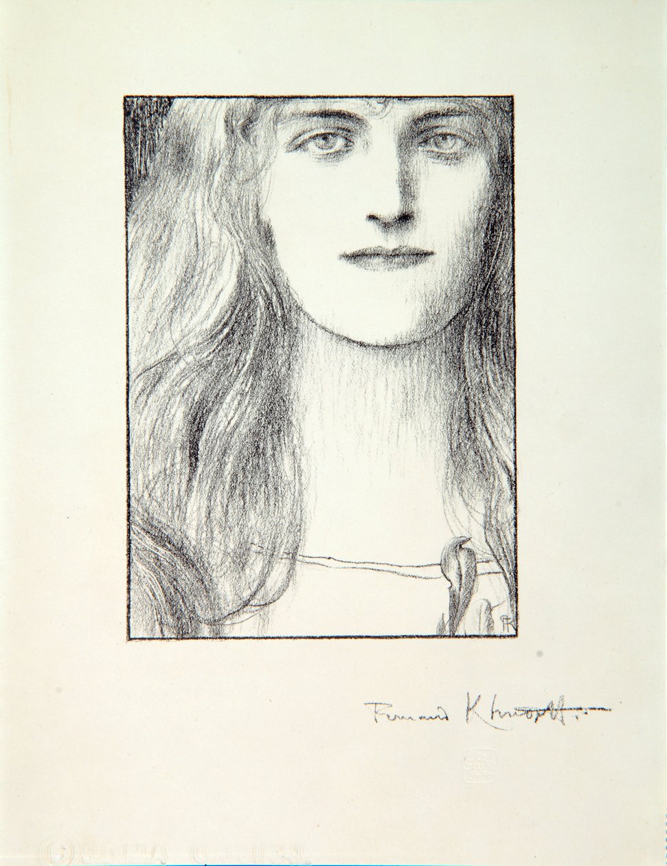 Cabeza de una mujer, 1897 de Fernand Khnopff
