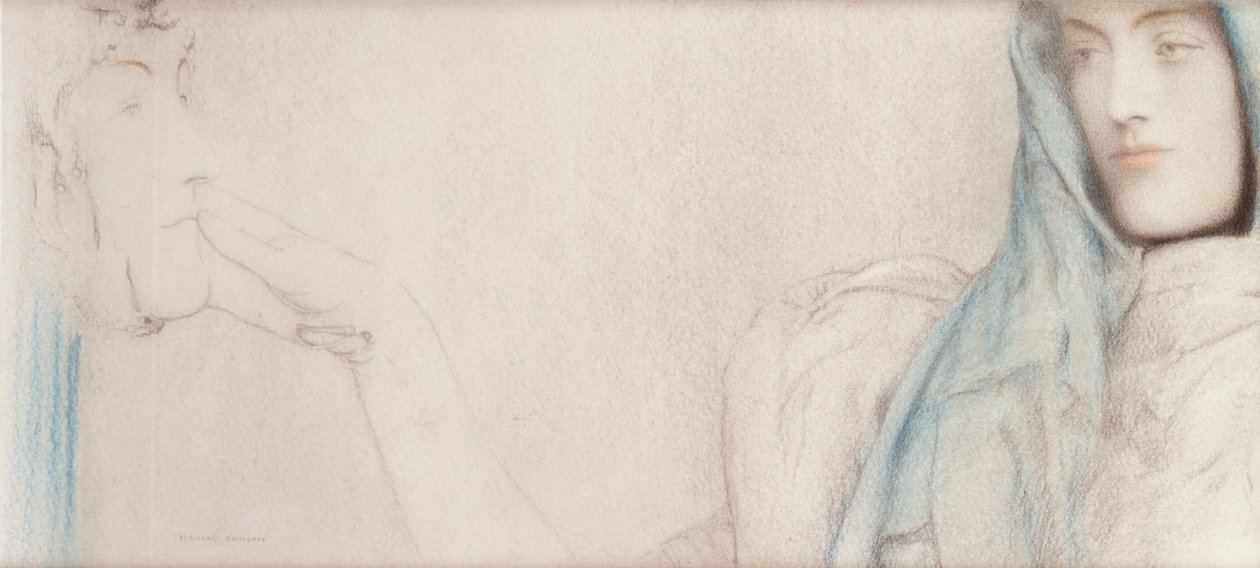 Estudio para El Secreto, c.1902 de Fernand Khnopff