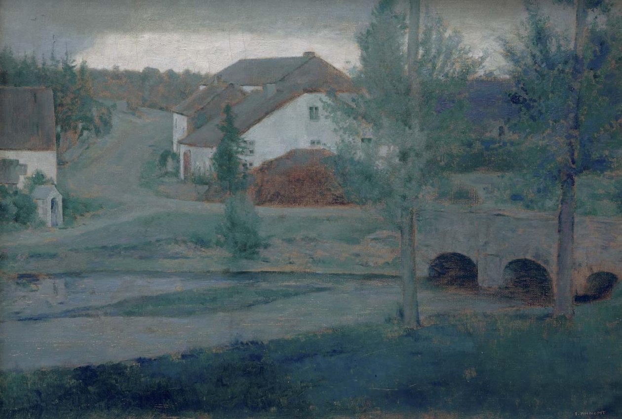 La entrada al pueblo, 1885 de Fernand Khnopff