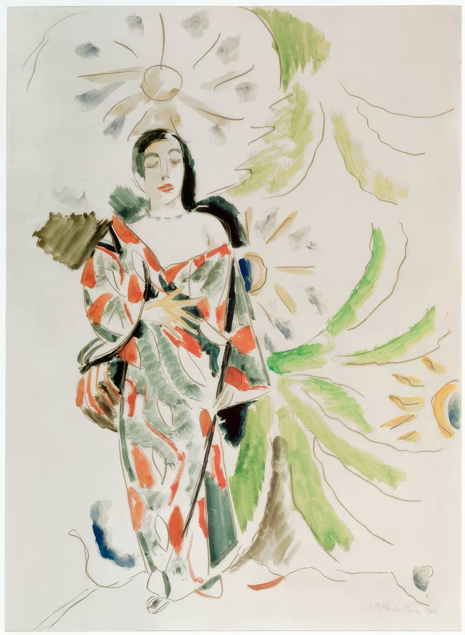 Erna con un impermeable japonés de Fernand Leger