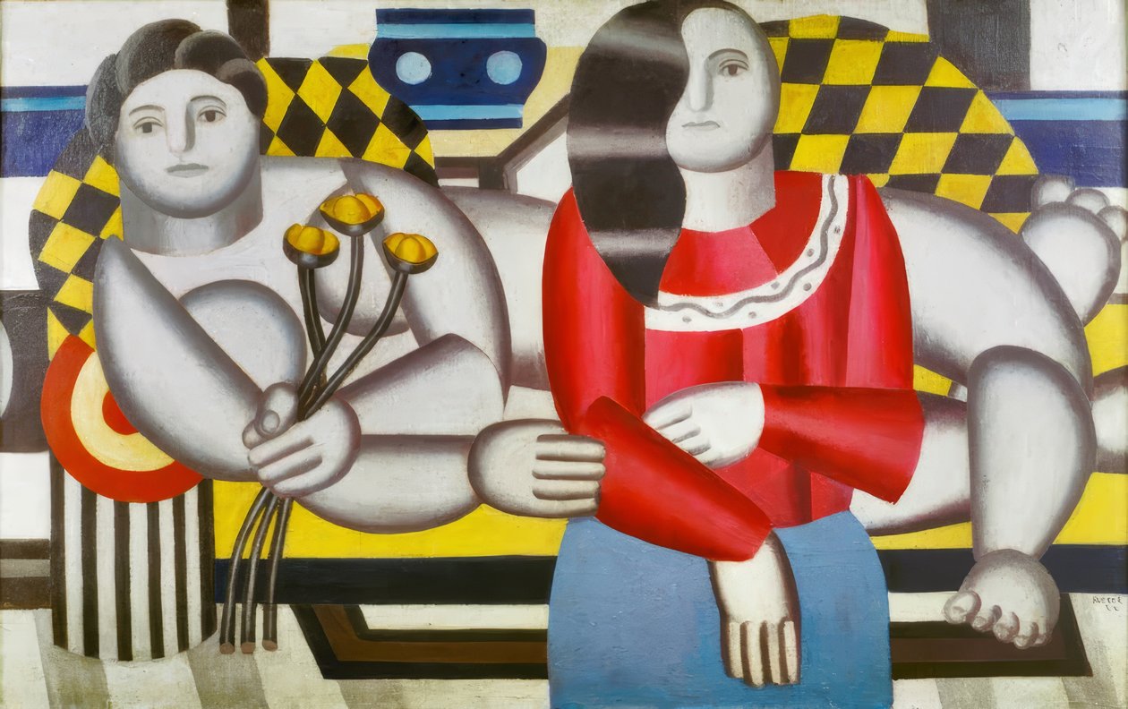«Femme tenant des fleurs» (Mujer sosteniendo flores) de Fernand Leger