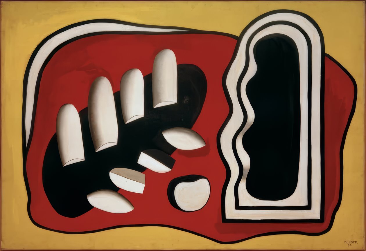 Composición fondo amarillo de Fernand Leger