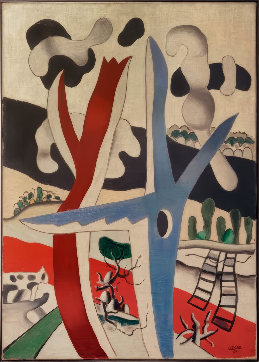 Paisaje con árbol azul de Fernand Leger