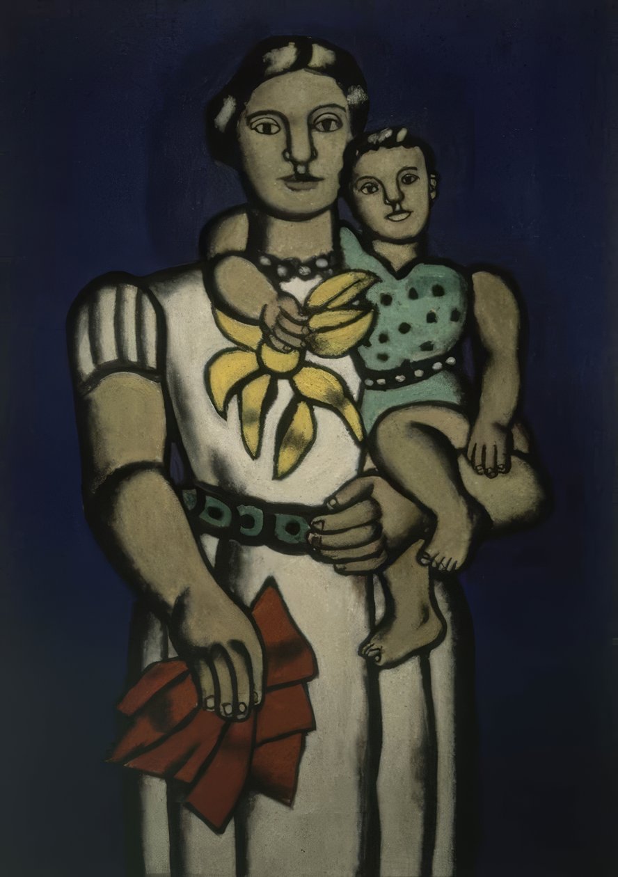 MUJER CON SU HIJO EN BRAZOS de Fernand Leger