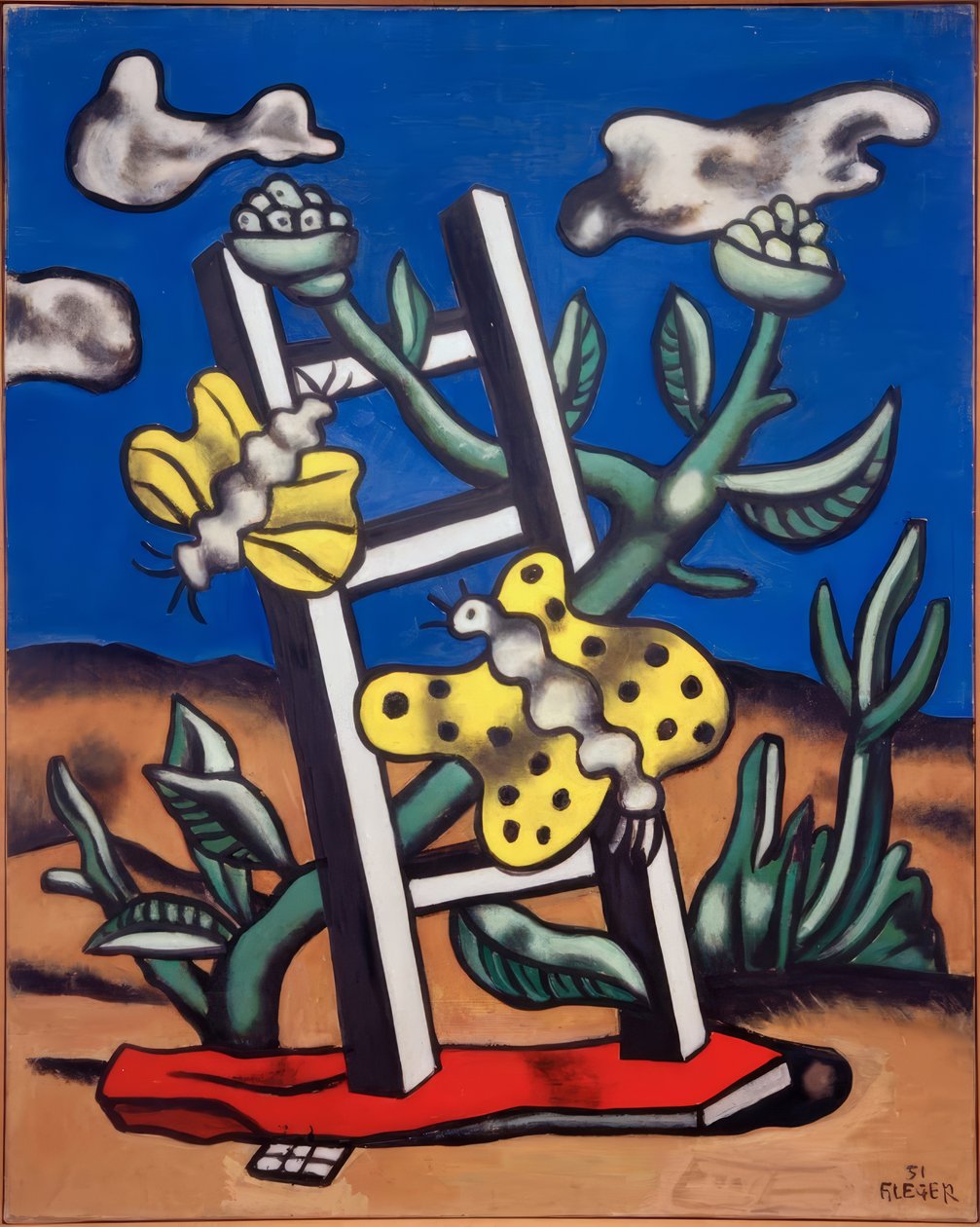 Mariposas en una escalera de Fernand Leger