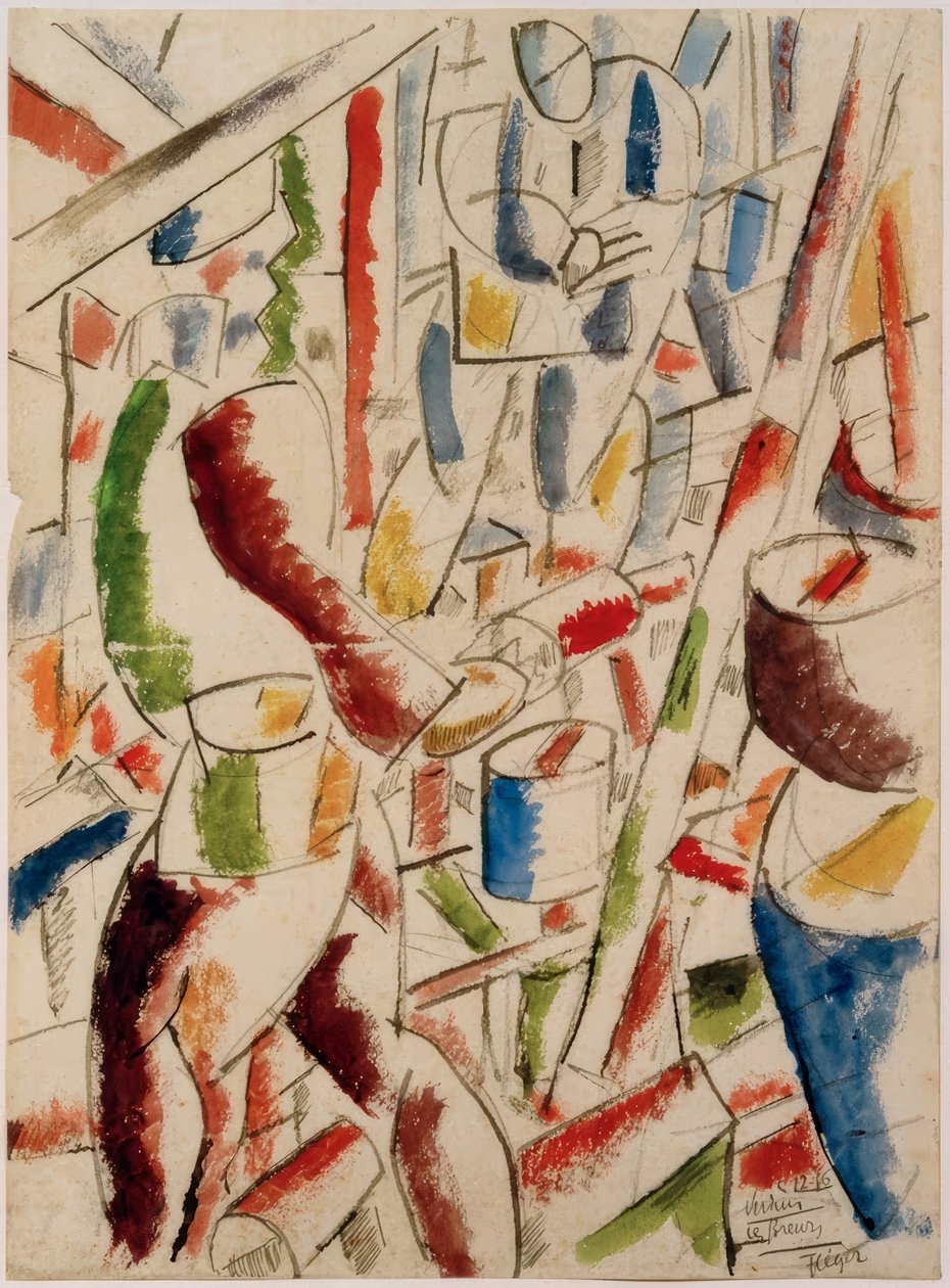 Soldados cavando una trinchera. de Fernand Leger