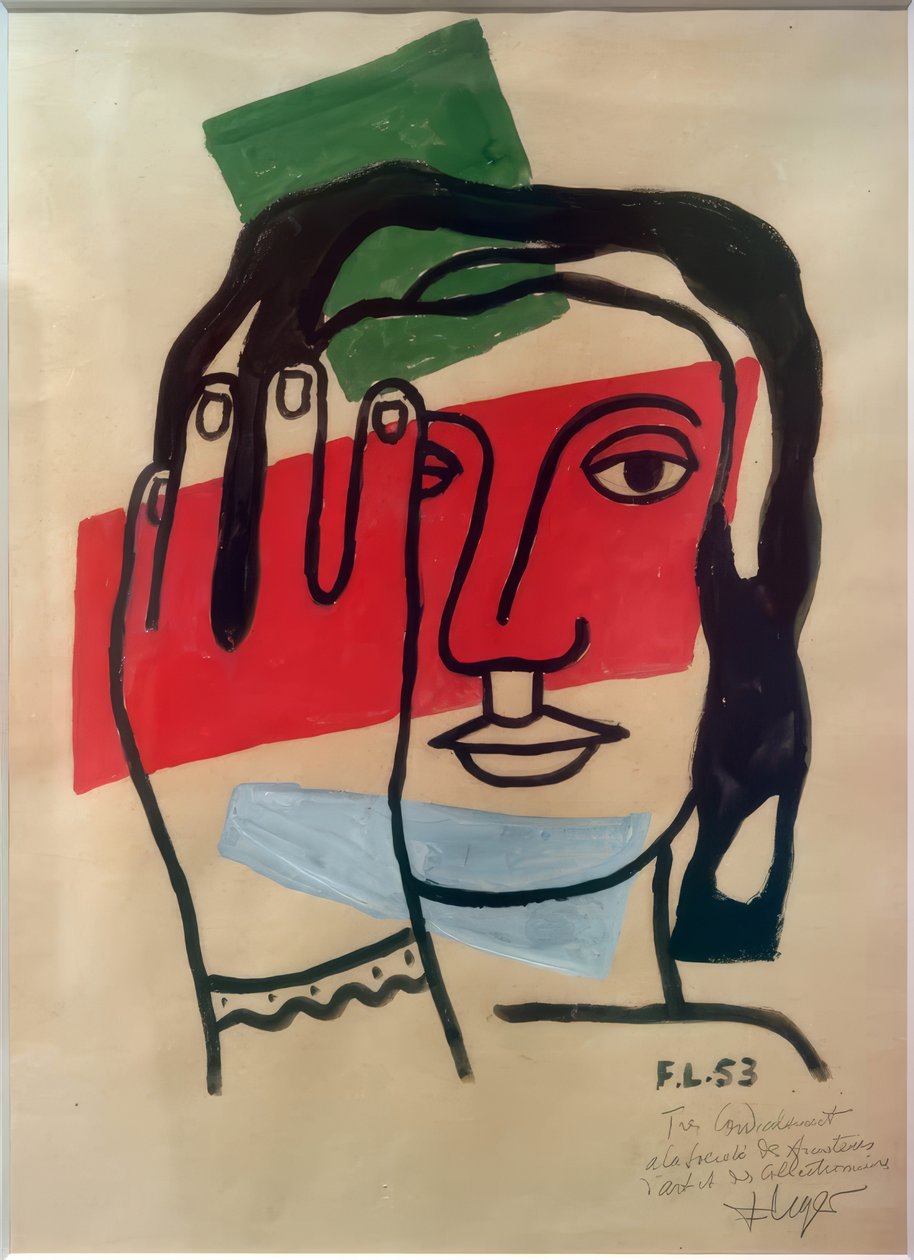 «Cabeza de mujer (Frauenkopf)» de Fernand Leger