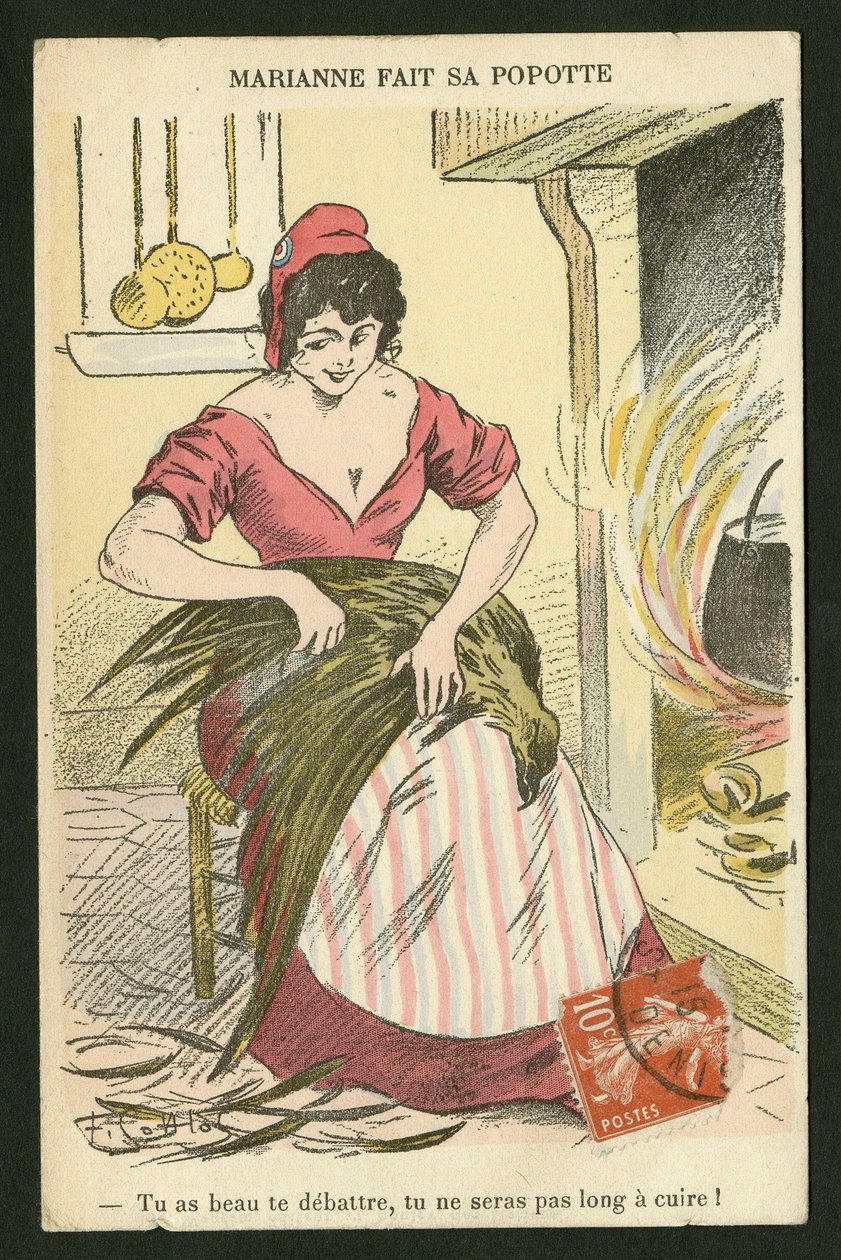 Postal, Satírica en Colores de Fernand Louis Gottlob