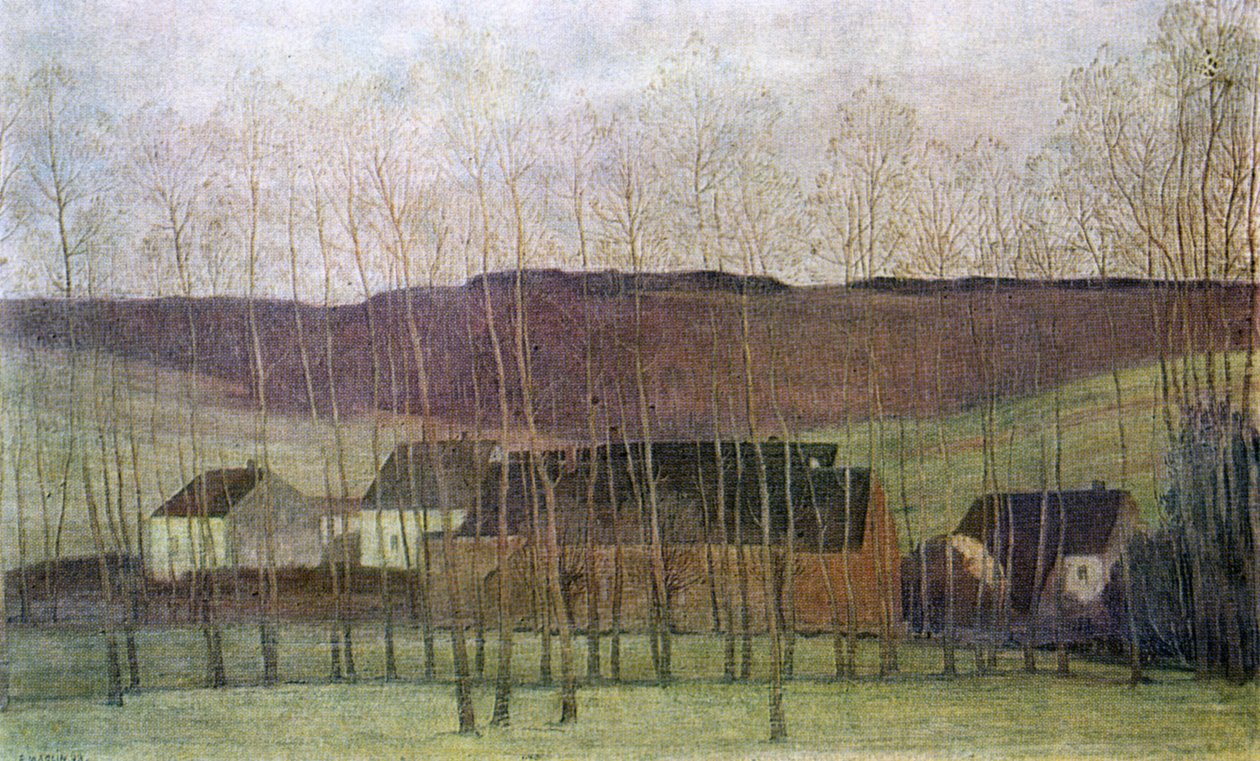 Paisaje con edificios, 1898 de Fernand Maglin