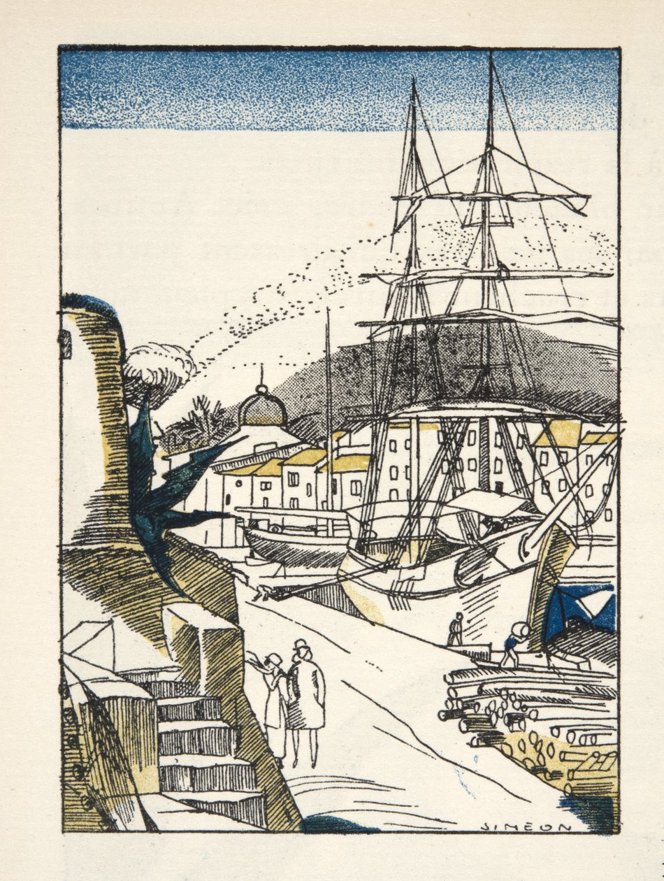 St Tropez, de Gazette de Bon Ton, pub. 1920 de Fernand Siméon