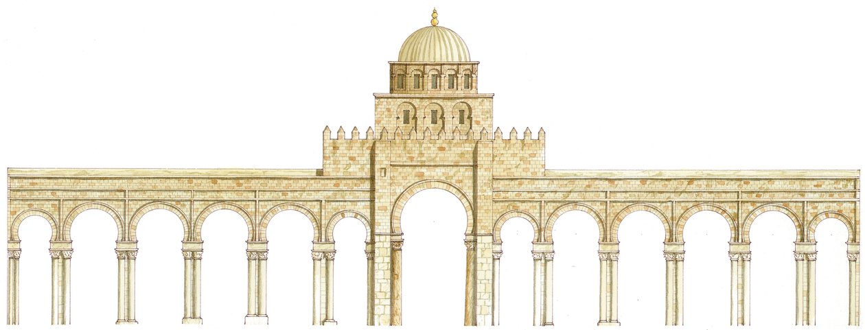 Mezquita de Uqba. Kairouan, Túnez. Fachada principal de Fernando Aznar Cenamor