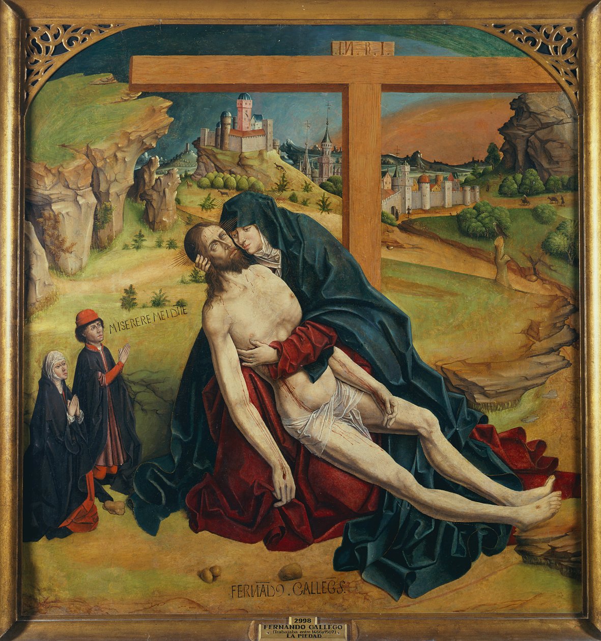 Piedad con dos donantes de Fernando Gallego