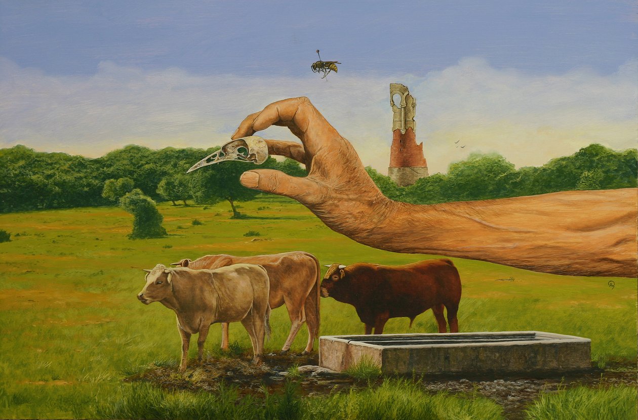 Naturaleza muerta con vacas de Fernando Aznar Cenamor