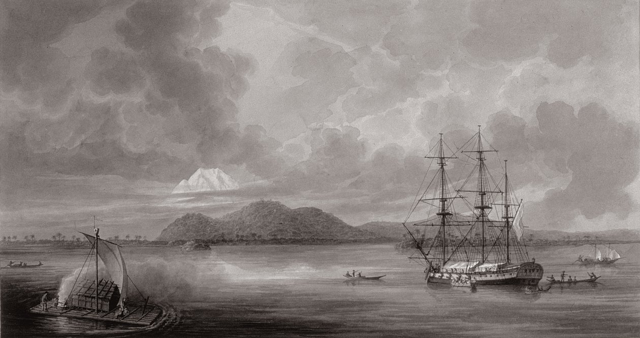 Vista de Río de Manila (litografía) de Fernando Brambila
