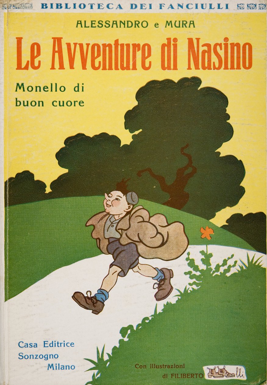 Portada de Le Avventure di Nasino, Monello di buon cuore por Alessandro e Mura de Filiberto Scarpelli