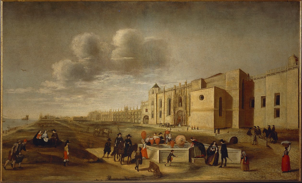 Vista panorámica del Monasterio de los Jerónimos y la Plaza de Belém, Lisboa de Filipe Lobo